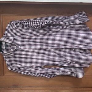 Banana Republic Red and Black Dress Shirt